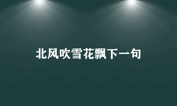 北风吹雪花飘下一句