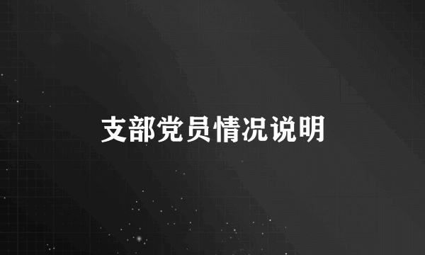 支部党员情况说明