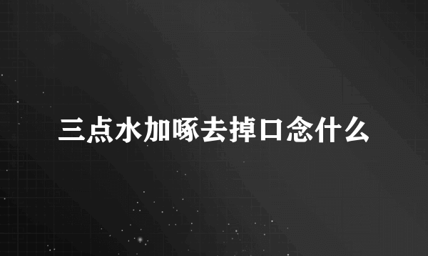 三点水加啄去掉口念什么