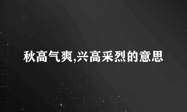 秋高气爽,兴高采烈的意思