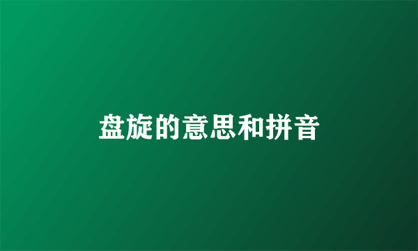 盘旋的意思和拼音