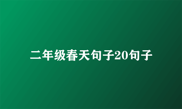 二年级春天句子20句子