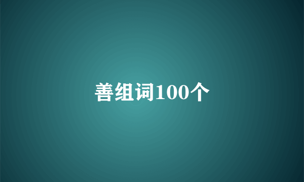 善组词100个