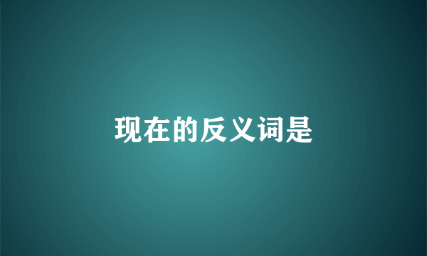 现在的反义词是