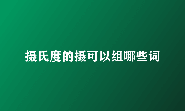 摄氏度的摄可以组哪些词