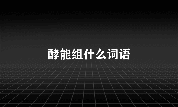 酵能组什么词语