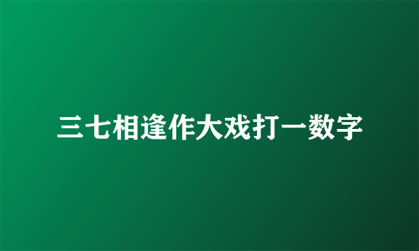 三七相逢作大戏打一数字