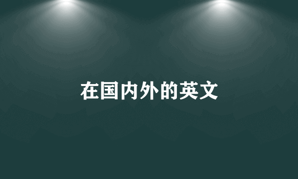 在国内外的英文
