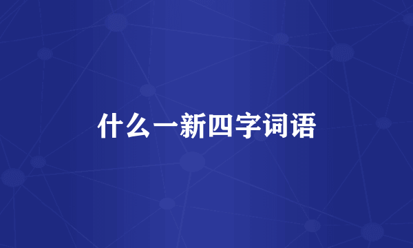 什么一新四字词语