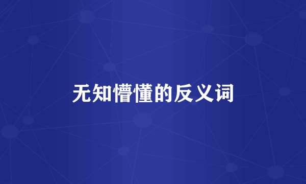 无知懵懂的反义词