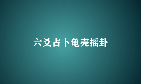 六爻占卜龟壳摇卦