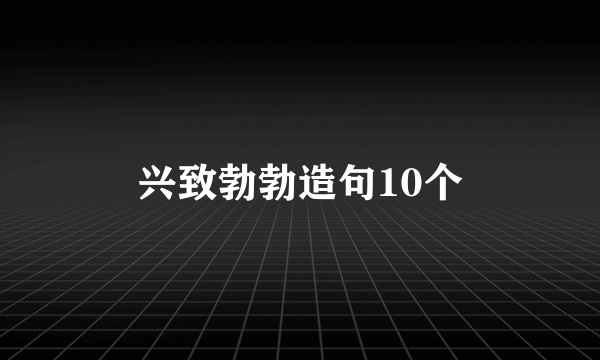 兴致勃勃造句10个