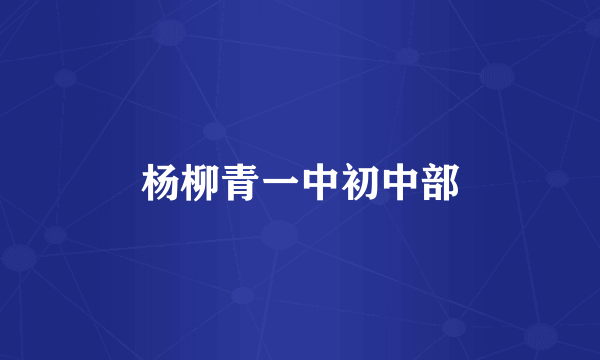 杨柳青一中初中部