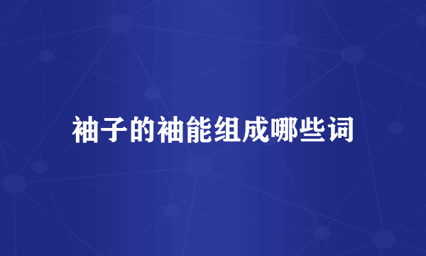 袖子的袖能组成哪些词