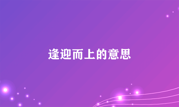 逢迎而上的意思