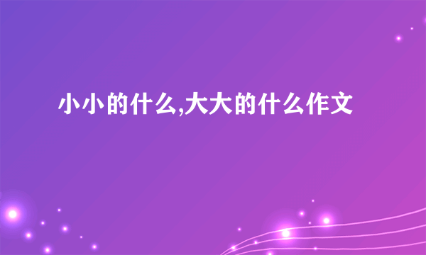 小小的什么,大大的什么作文
