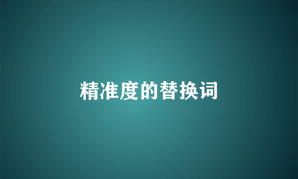精准度的替换词