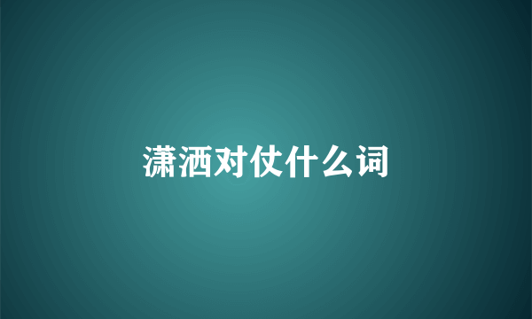 潇洒对仗什么词