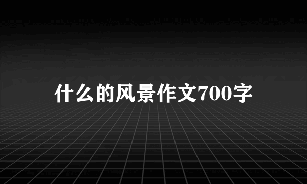 什么的风景作文700字