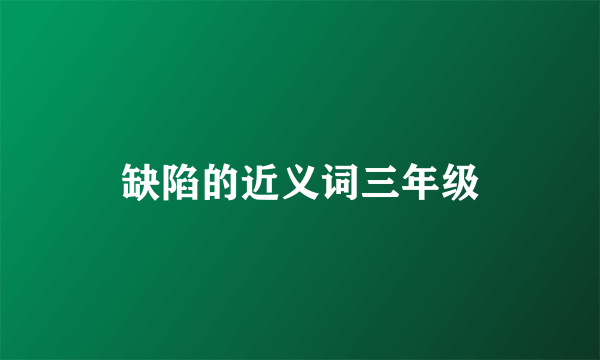 缺陷的近义词三年级