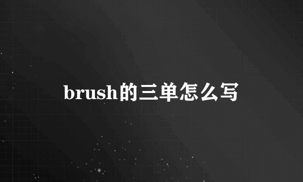 brush的三单怎么写