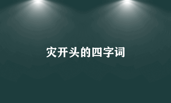 灾开头的四字词