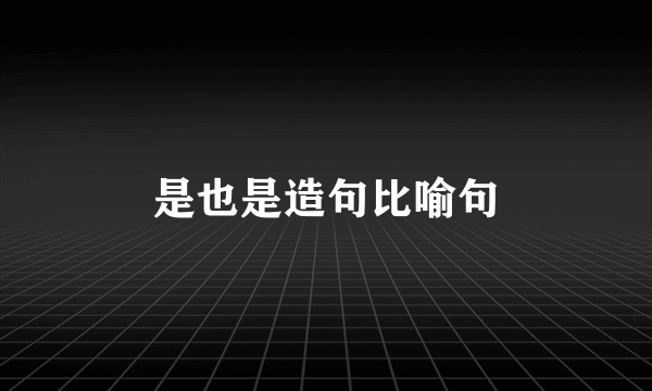 是也是造句比喻句