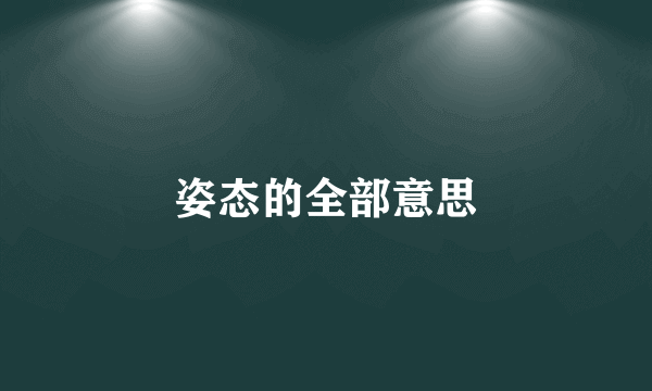 姿态的全部意思