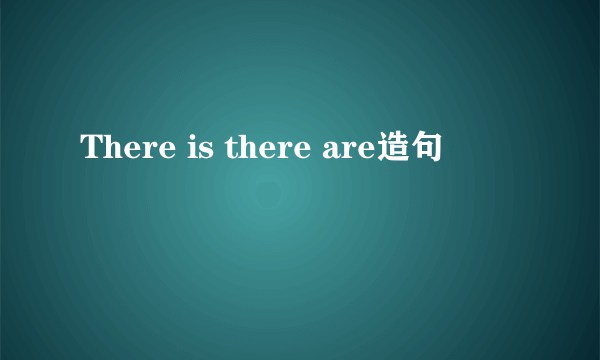 There is there are造句