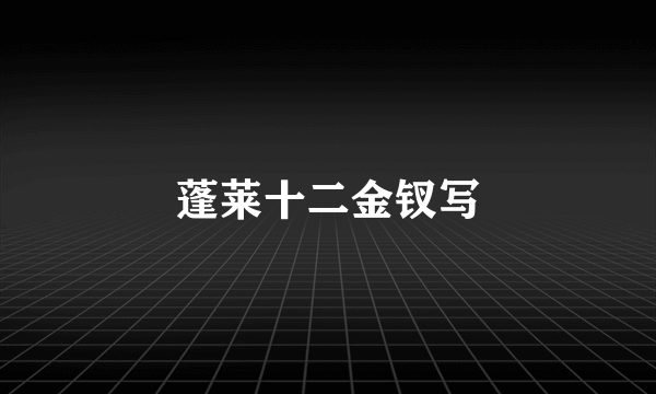 蓬莱十二金钗写