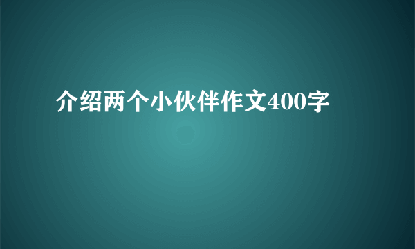 介绍两个小伙伴作文400字