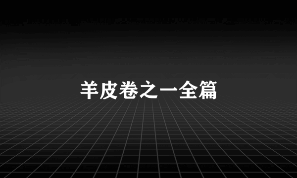 羊皮卷之一全篇