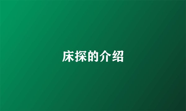 床探的介绍