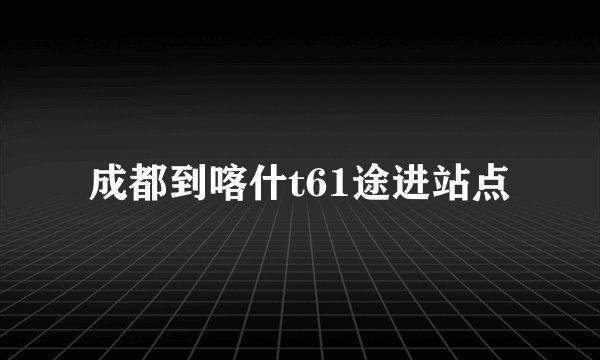 成都到喀什t61途进站点