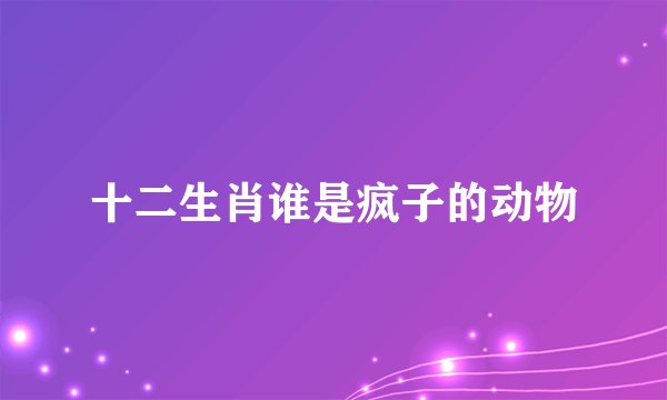 十二生肖谁是疯子的动物
