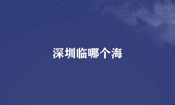 深圳临哪个海