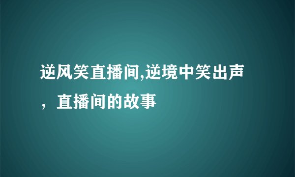 逆风笑直播间,逆境中笑出声，直播间的故事