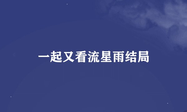 一起又看流星雨结局