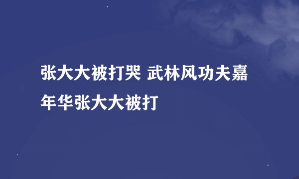张大大被打哭 武林风功夫嘉年华张大大被打