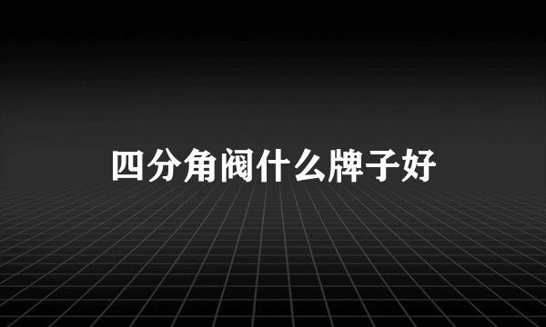 四分角阀什么牌子好