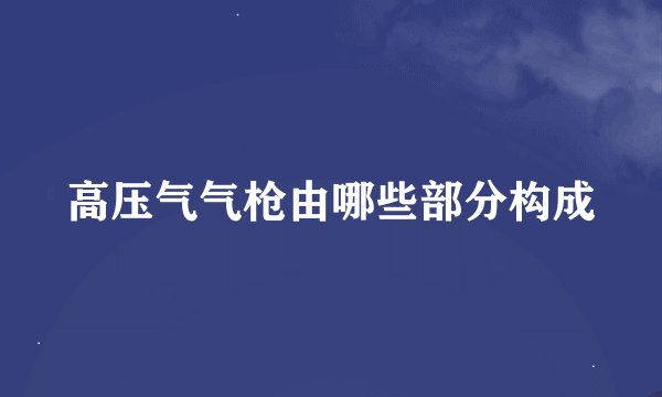 高压气气枪由哪些部分构成