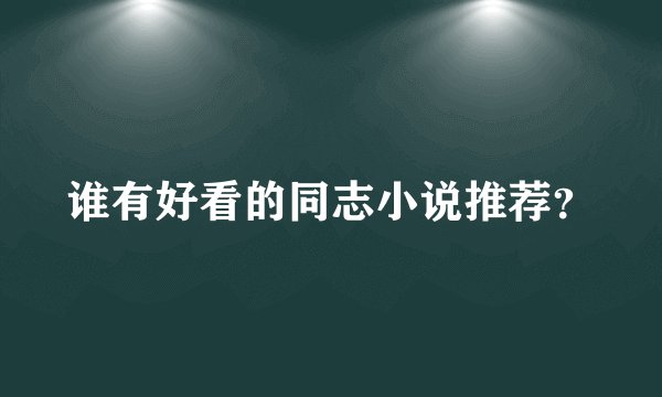 谁有好看的同志小说推荐?