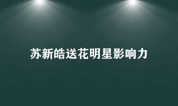 苏新皓送花明星影响力
