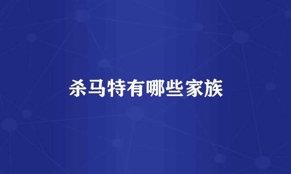 杀马特有哪些家族