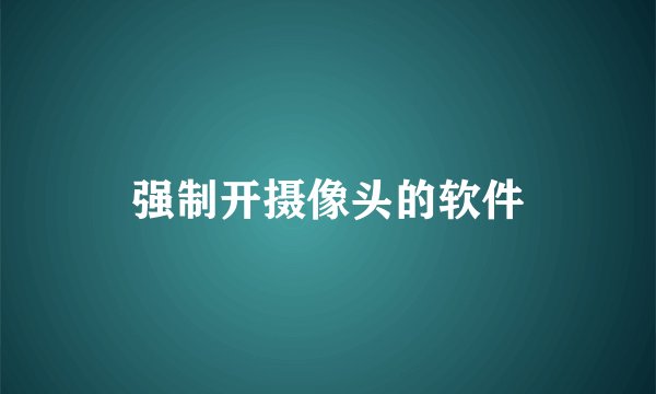 强制开摄像头的软件
