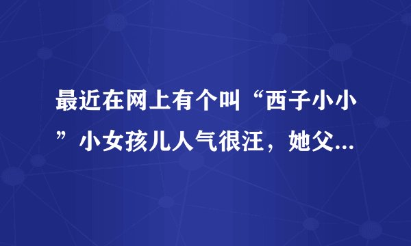 最近在网上有个叫“西子小小”小女孩儿人气很汪，她父母把那么多照片放网上就不怕有负面影响?