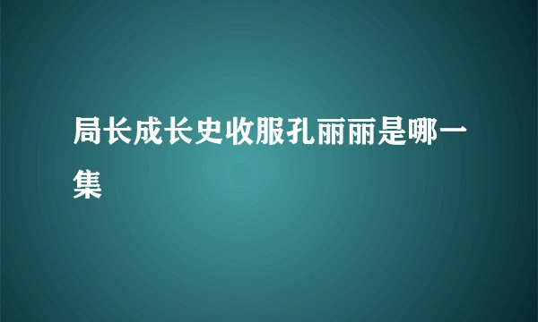 局长成长史收服孔丽丽是哪一集