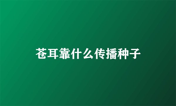 苍耳靠什么传播种子
