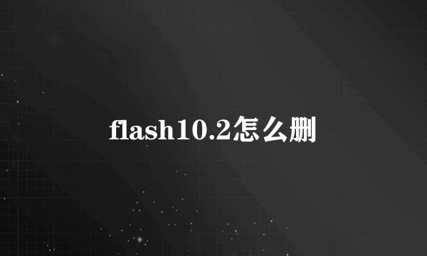 flash10.2怎么删