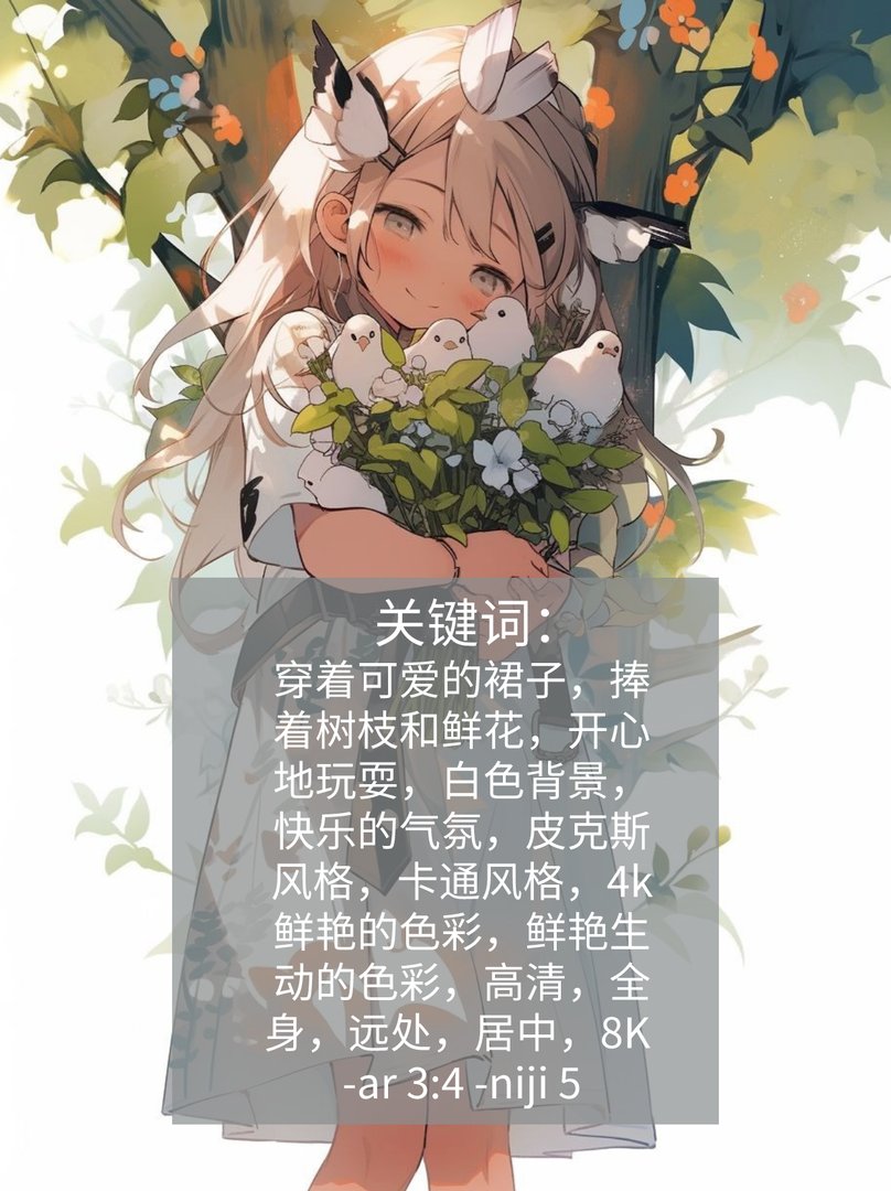 Midjourney花花女孩
